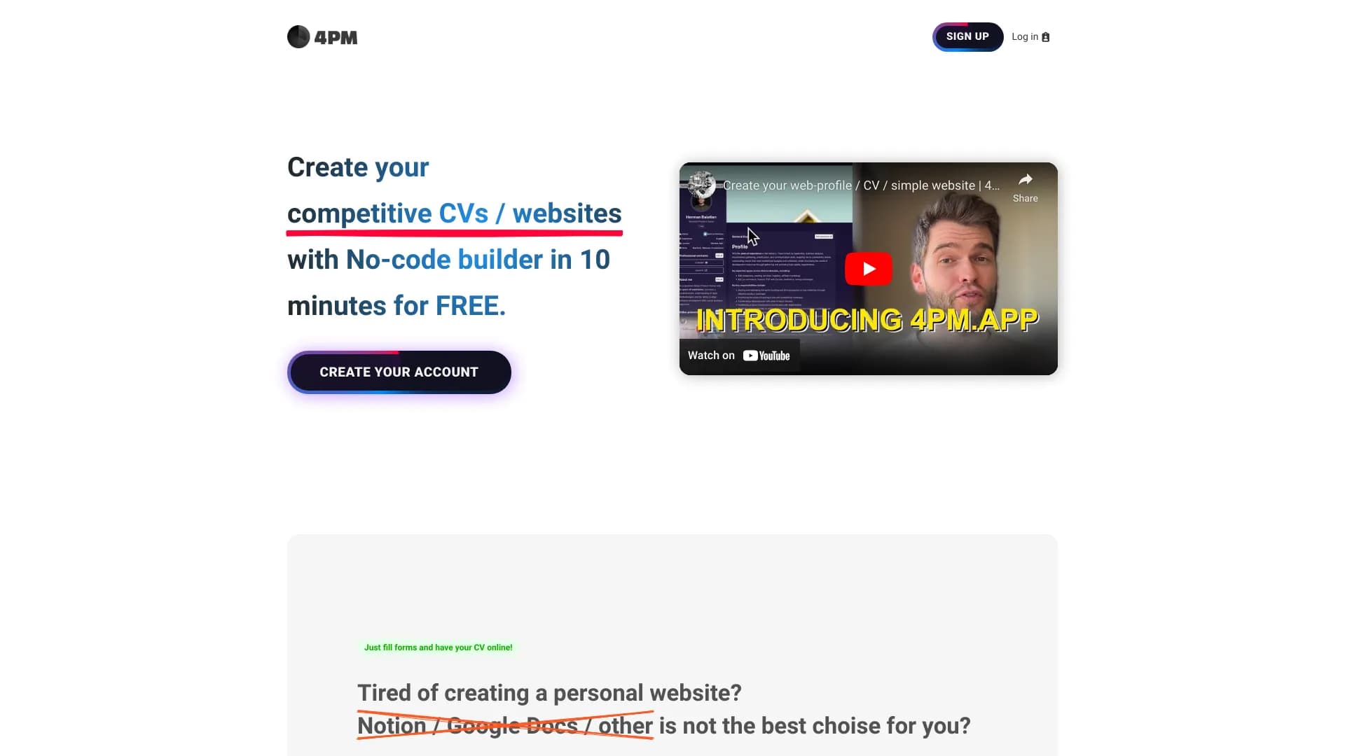 4pm.app | Simple PRO website thumbnail