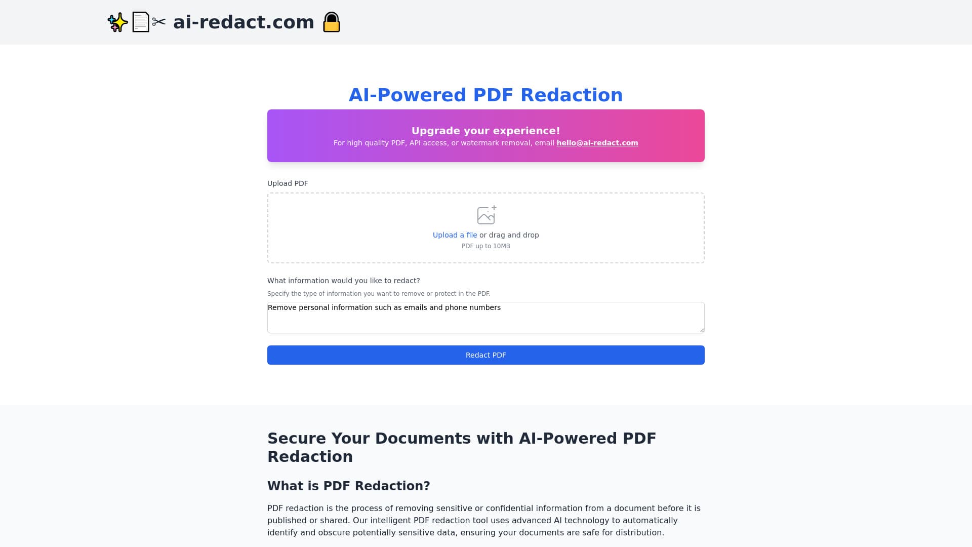 AI PDF redaction tool App thumbnail