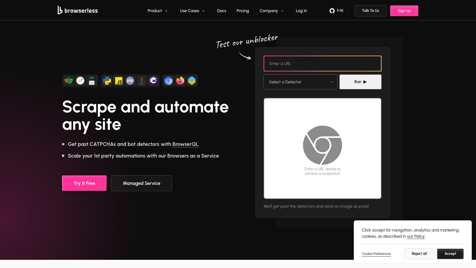 Browserless thumbnail
