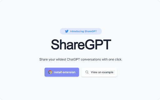 ShareGPT: Share your ChatGPT conversations thumbnail