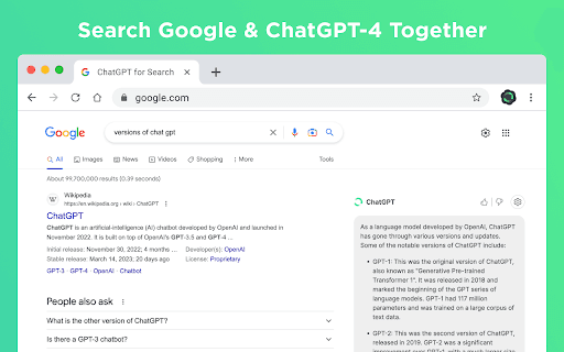ChatGPT for Search - Support GPT-4 thumbnail