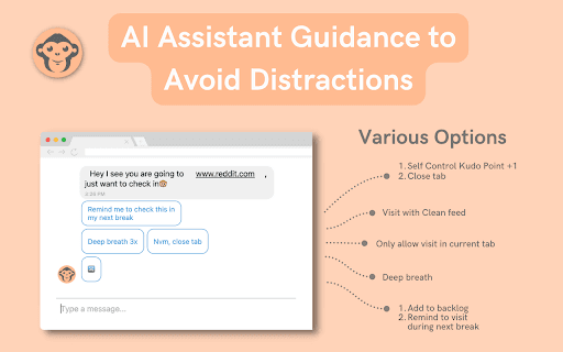 Monkai - AI Focus Assistant from Your New Tab thumbnail