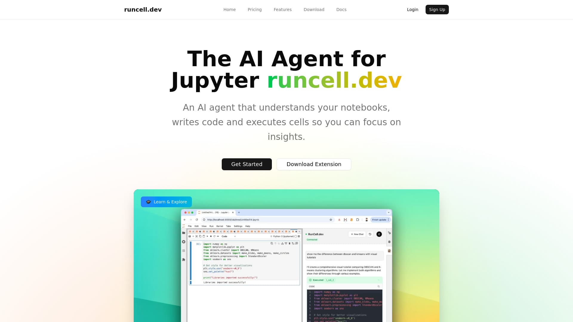 Runcell - Jupyter AI Agent thumbnail