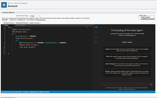 Better Salesforce formula editor and AI Agent thumbnail