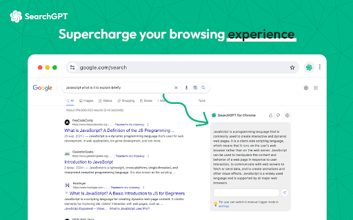 SearchGPT - ChatGPT for Chrome thumbnail