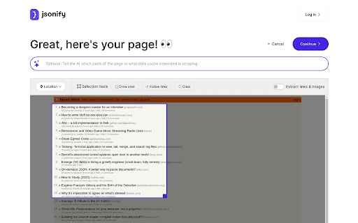 Jsonify | Turn this page to data thumbnail
