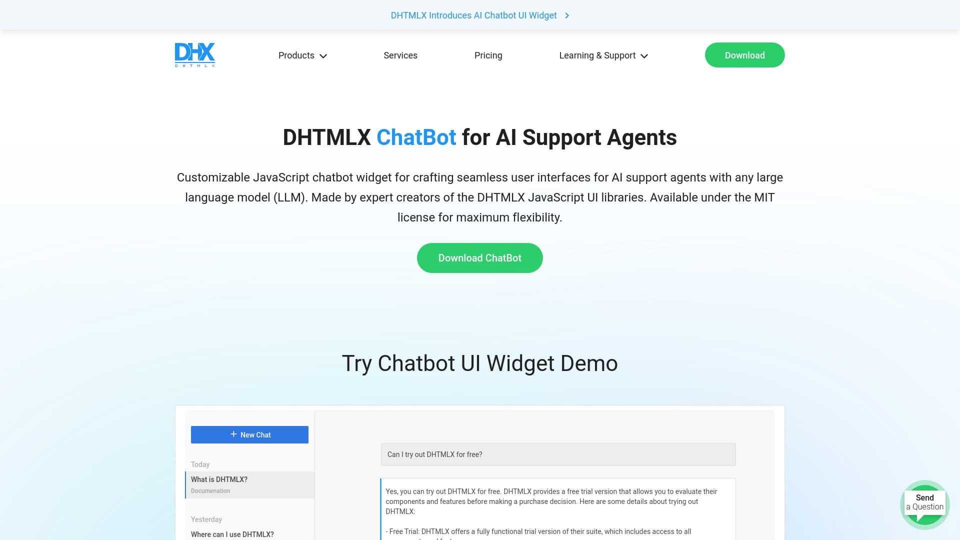 DHTMLX Chatbot thumbnail