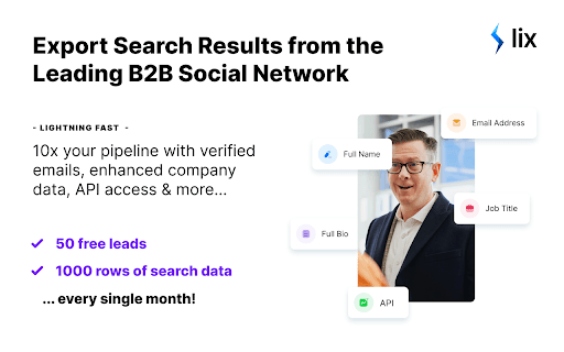 Lix - B2B Scraper, Email Finder & API thumbnail