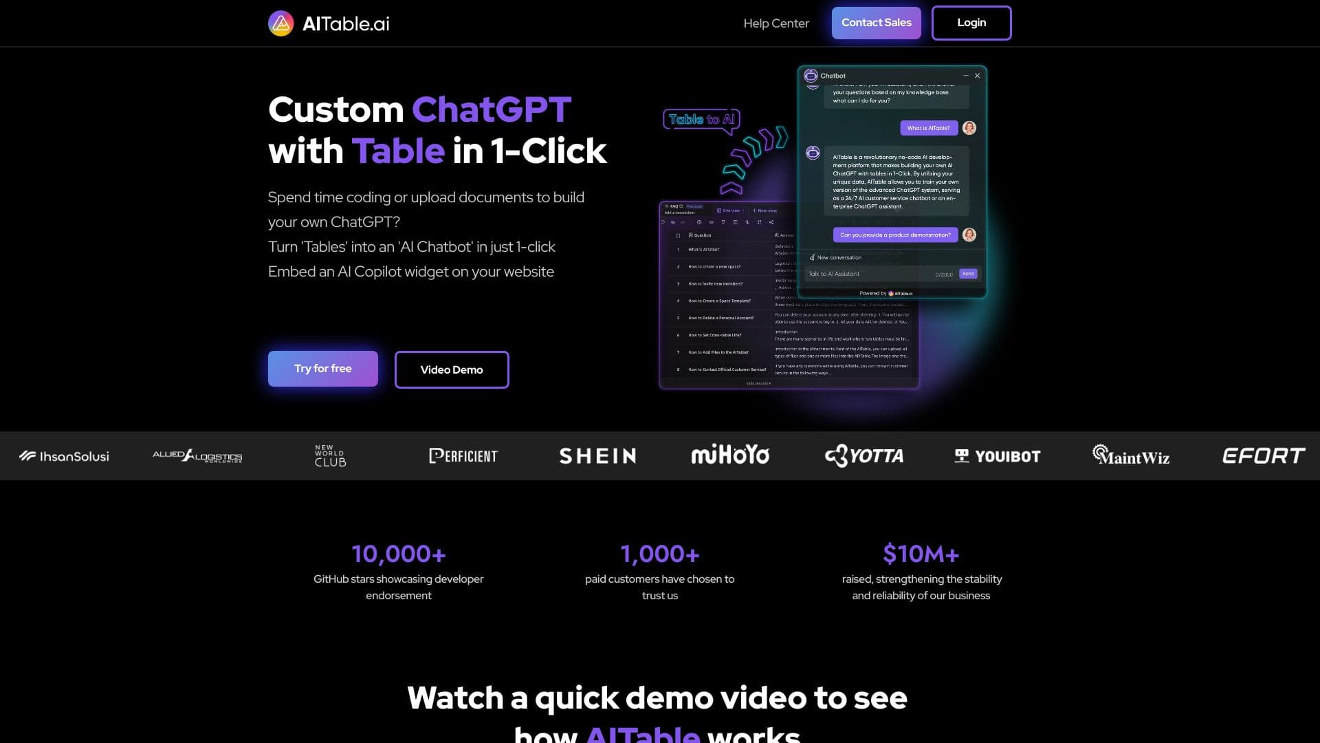 AlTable.ai: No-code Al Agents Builder thumbnail