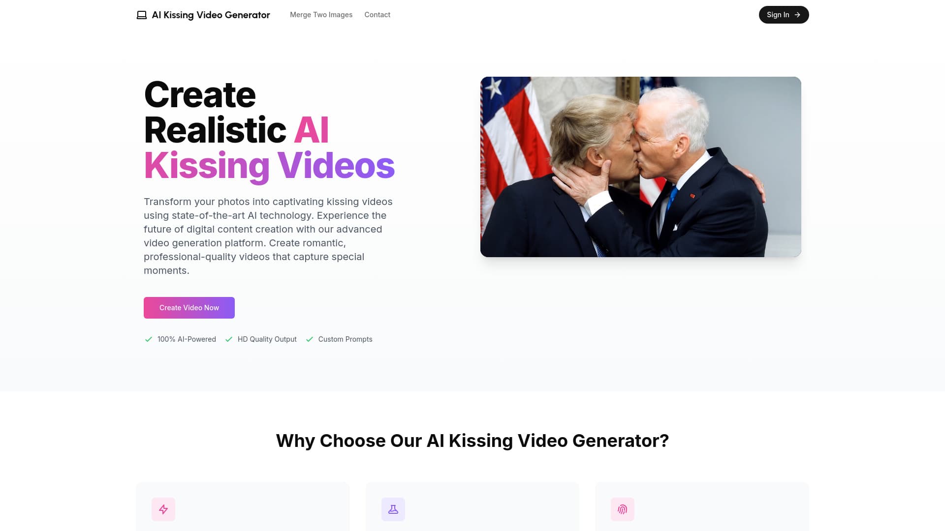 AI Kissing Video Generator thumbnail