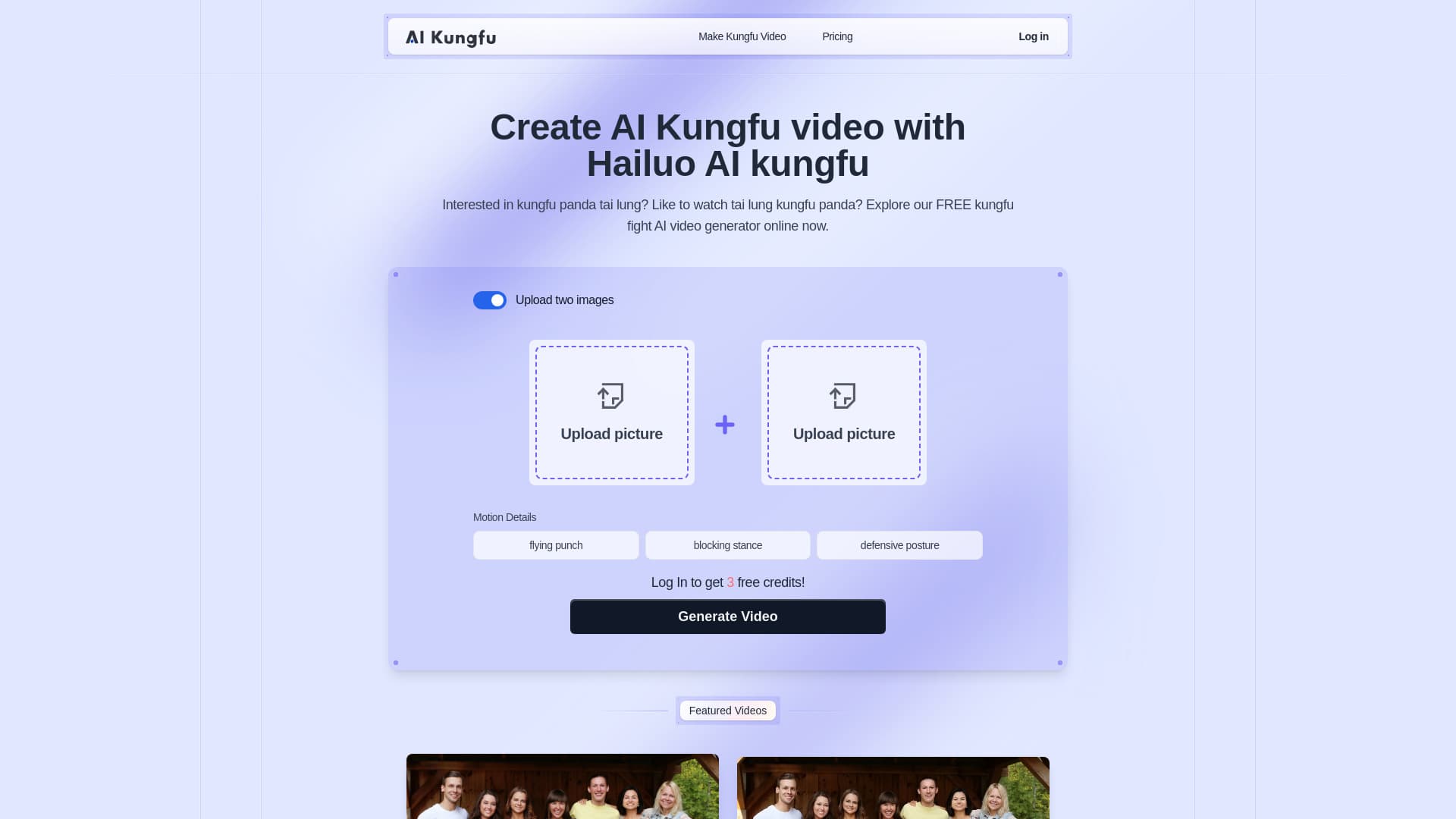 AI Kungfu Video Generator thumbnail