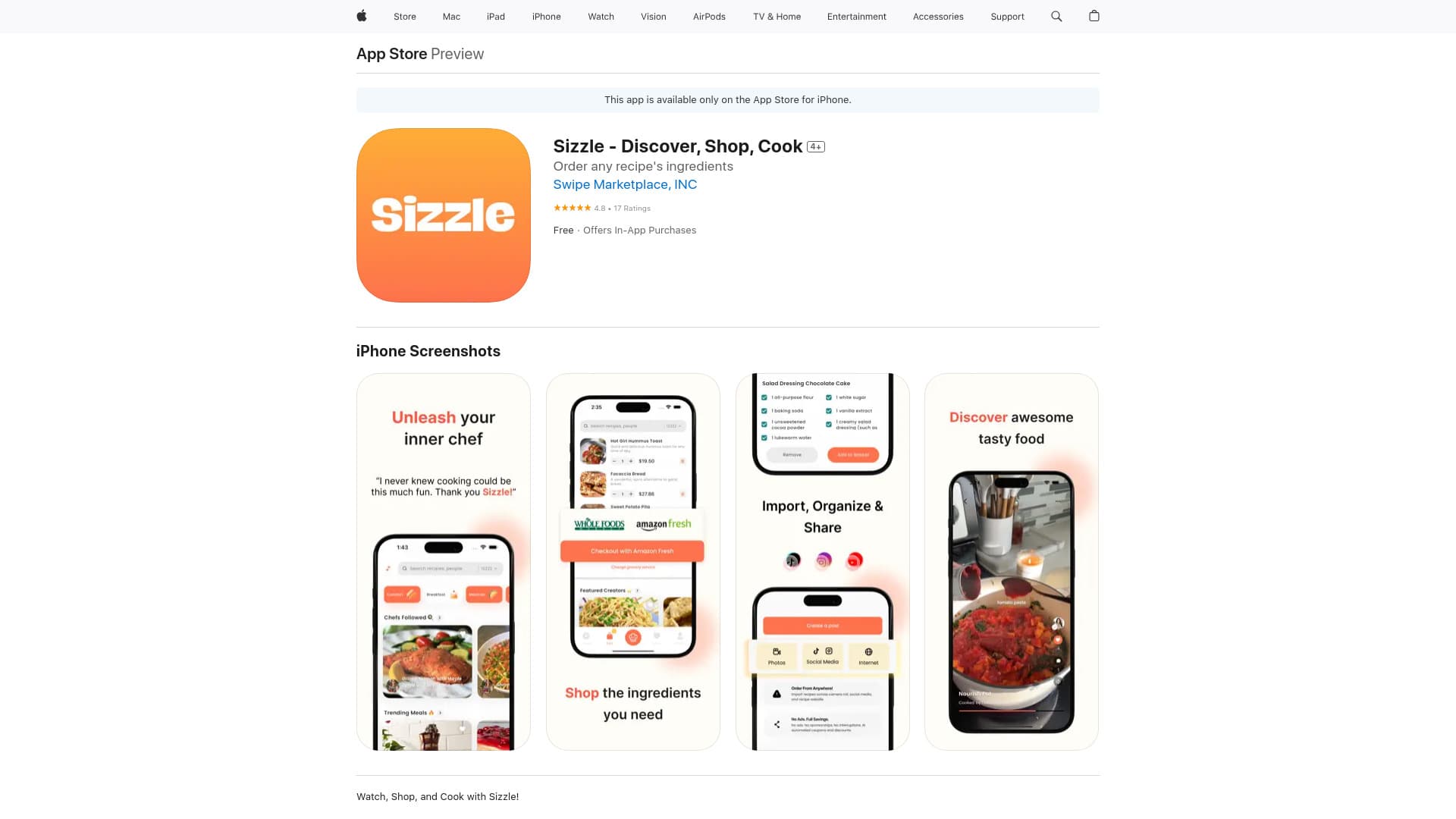 Sizzle - Discover, Shop, Cook thumbnail