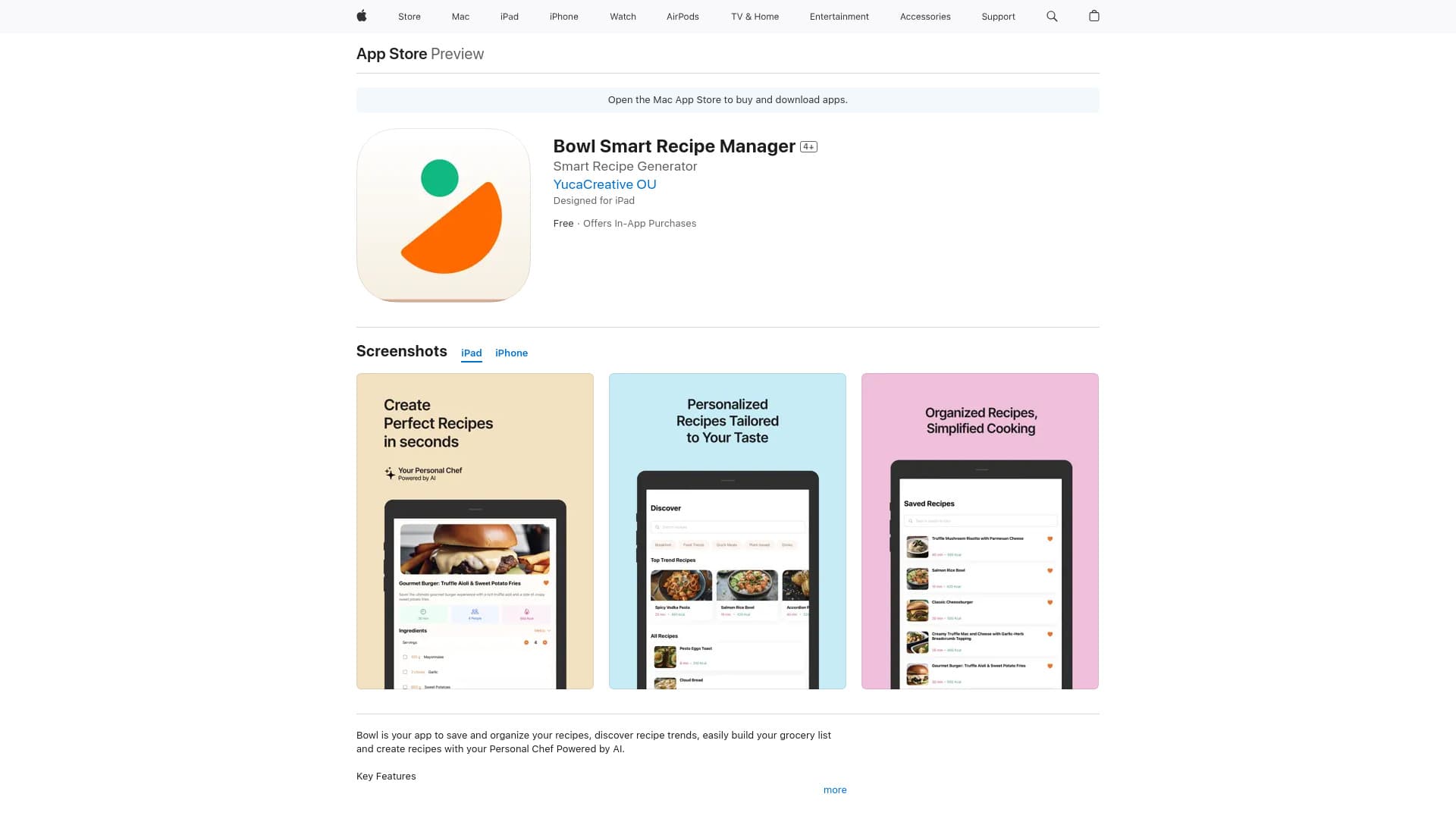 Bowl Smart Recipe Manager thumbnail