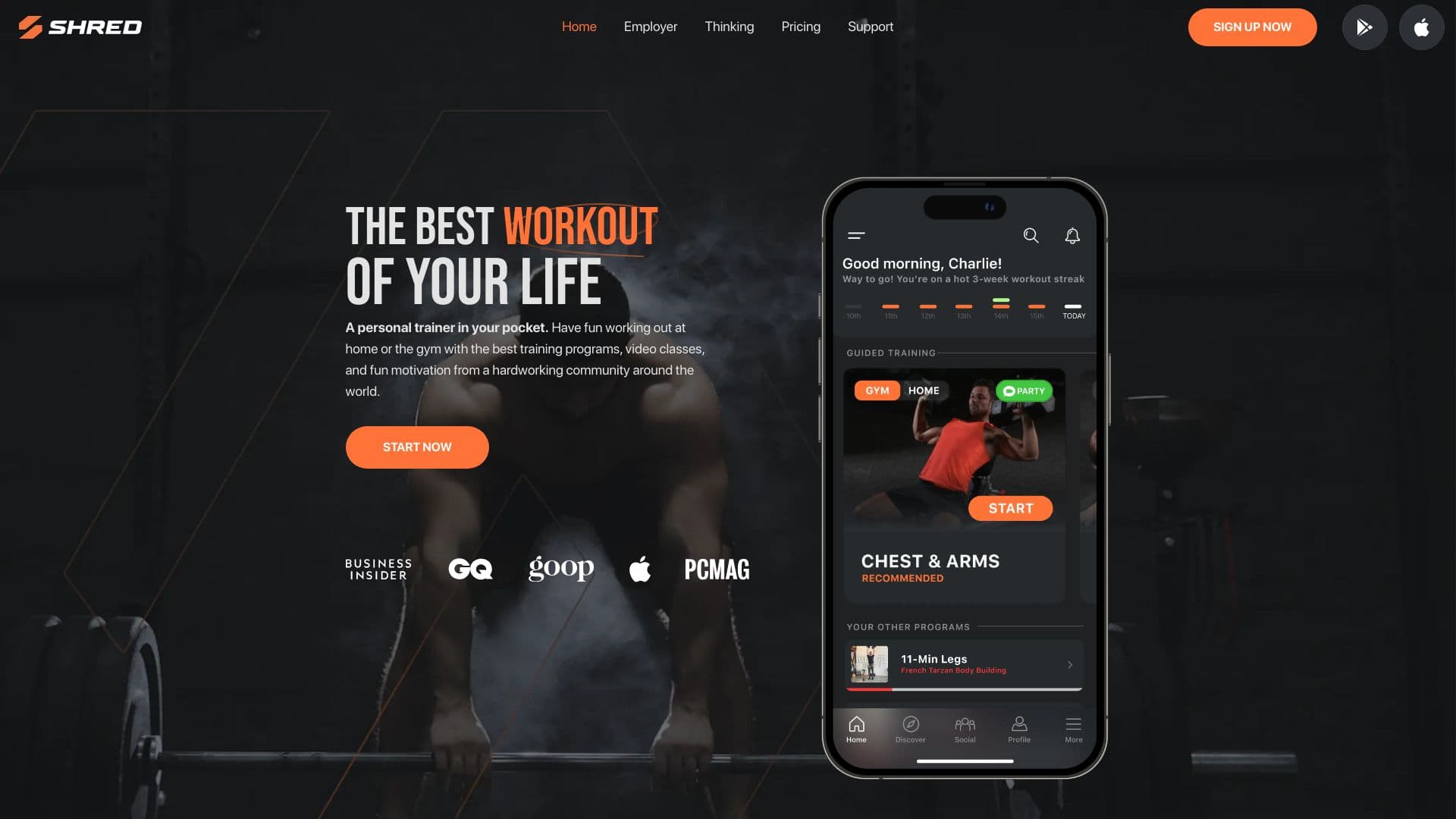 SHRED: Home & Gym Workouts App thumbnail