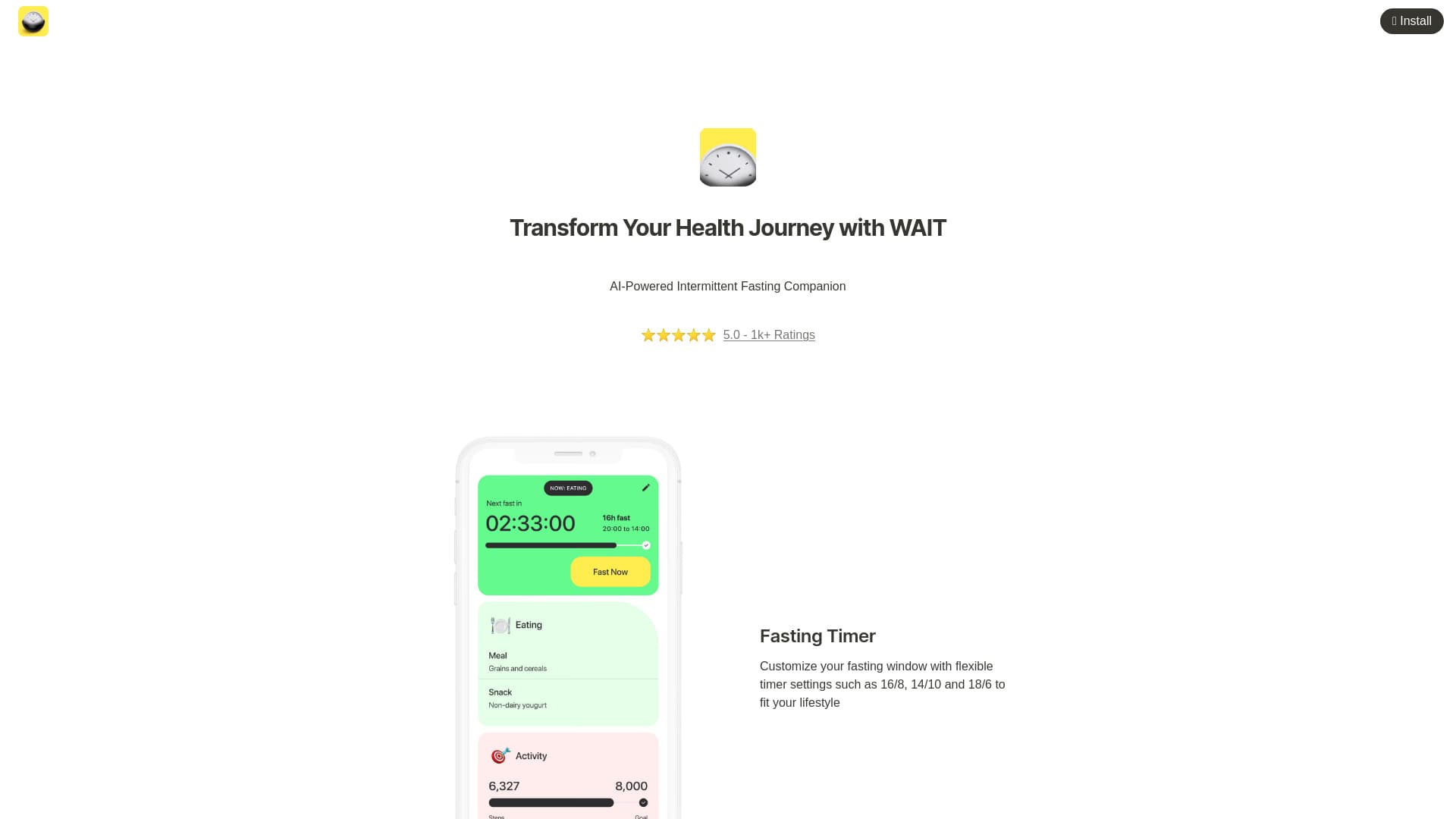 WAIT - AI-Powered Intermittent Fasting thumbnail