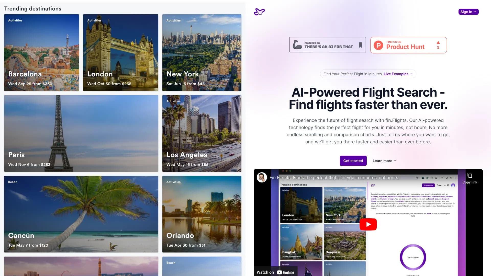 fin.flights - AI-Powered Flight Search thumbnail