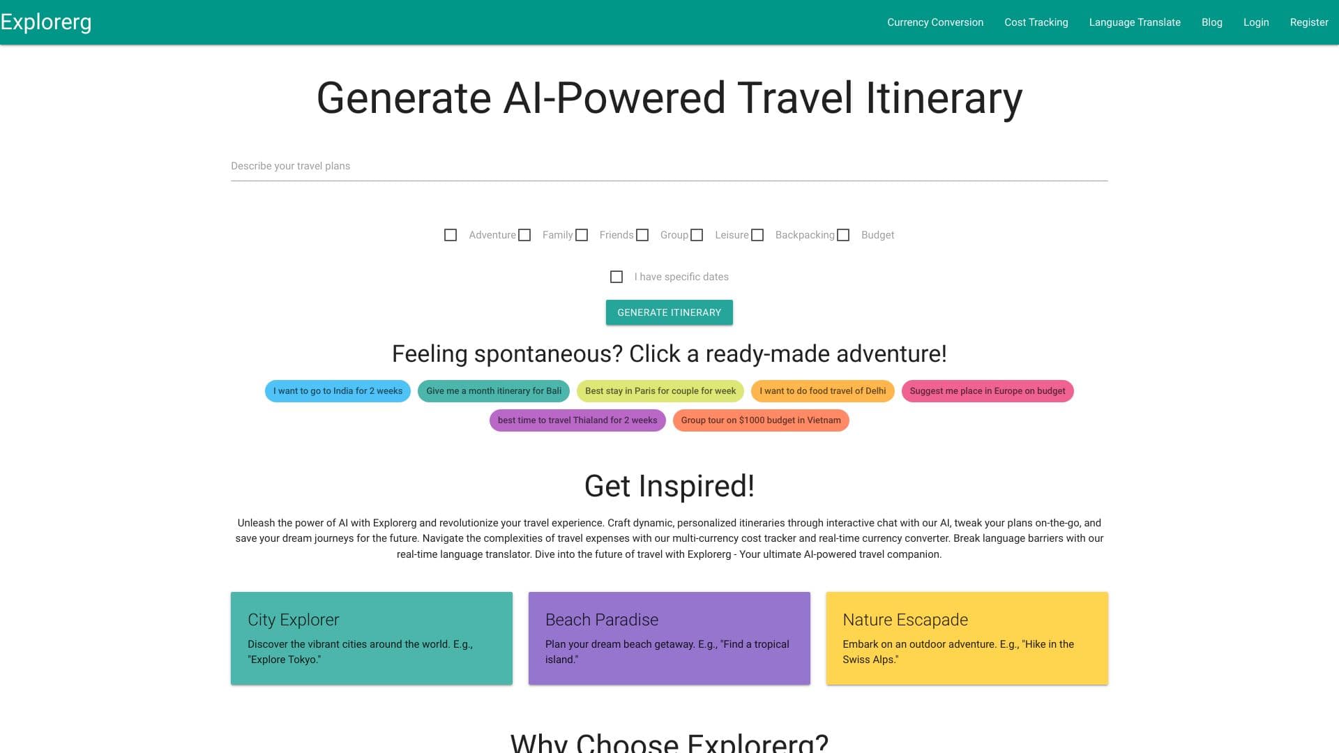 Explorerg - Discover, Plan Your Journeys thumbnail