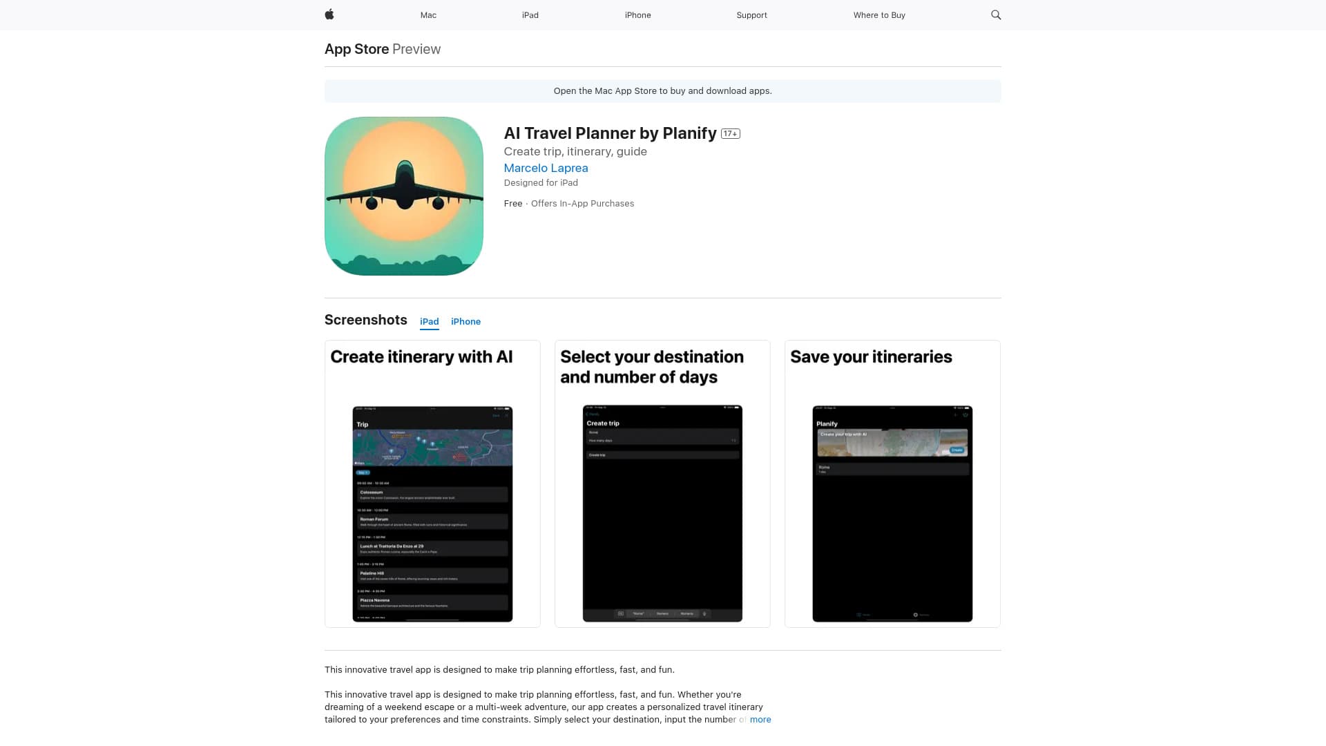 AI Travel Planner by Planify thumbnail