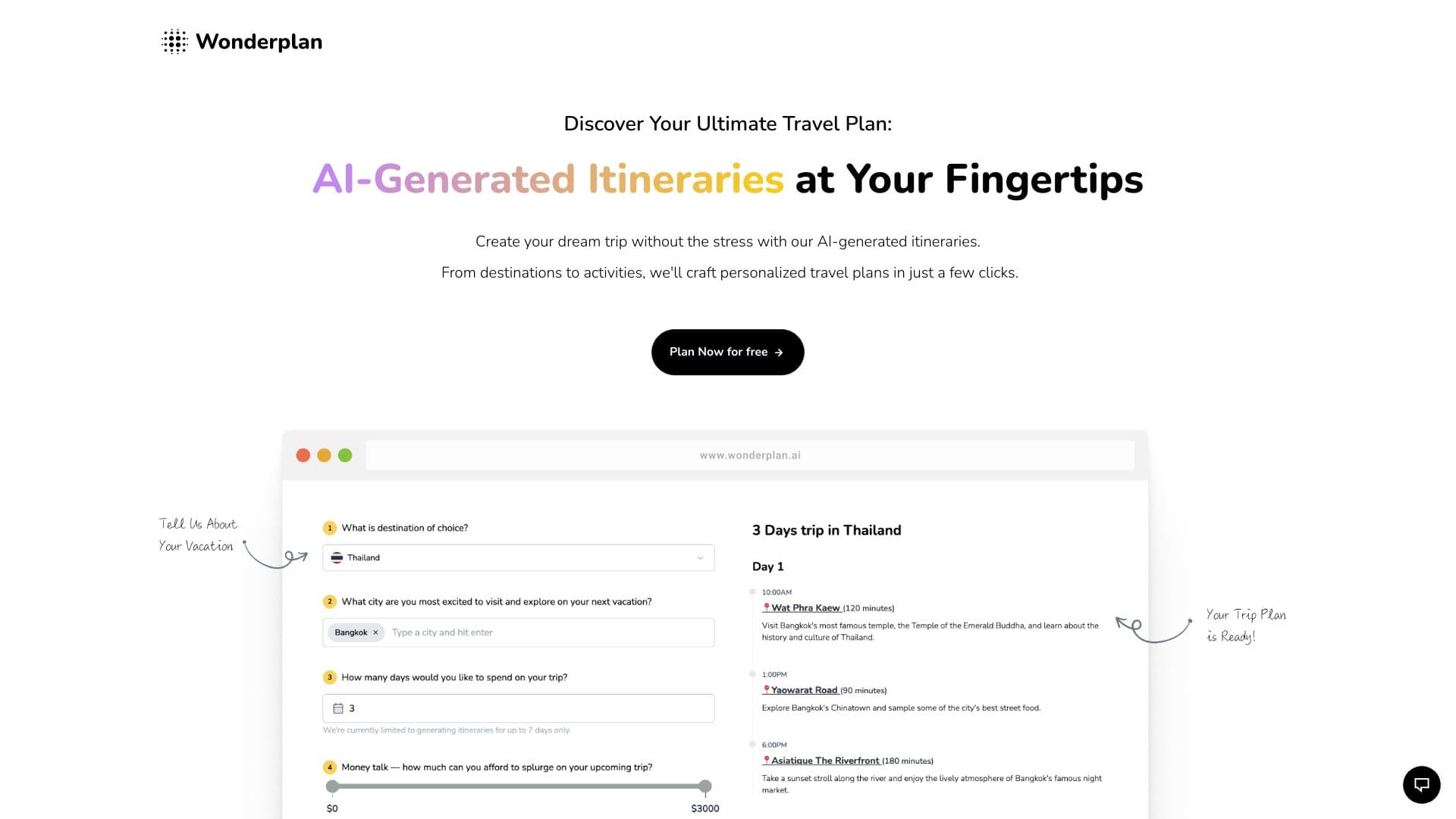 Wonderplan AI thumbnail