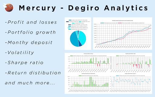 Mercury: Degiro Portfolio Tracking, Visualizations & AI Metrics thumbnail