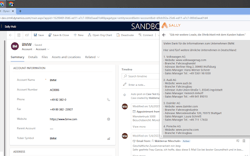 Sally SalesAI Dynamics 365 Explorer thumbnail