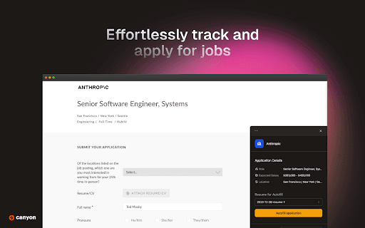 Canyon: Track & Apply to Jobs with AI thumbnail