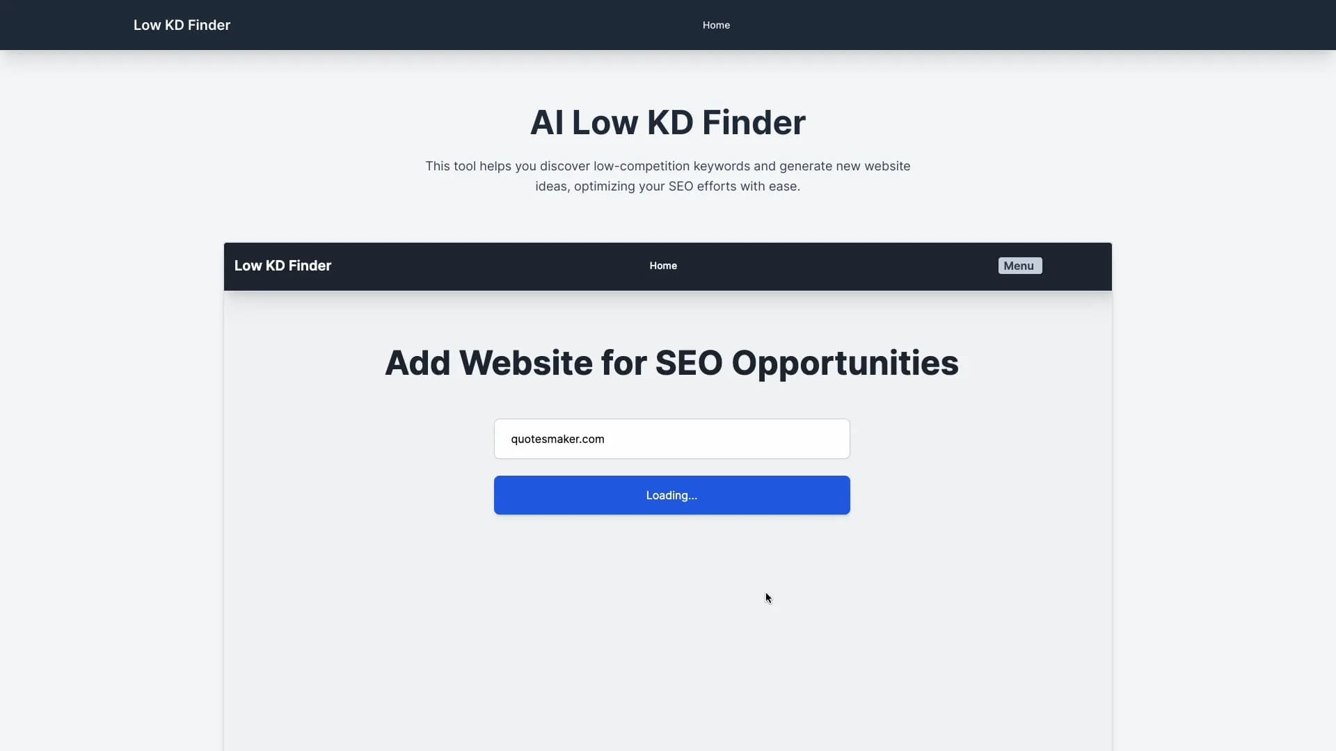 LowKDFinder - AI for Low-Comp Keywords thumbnail
