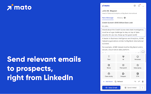 Mato.ai: Write Relevant B2B Sales Outreach thumbnail