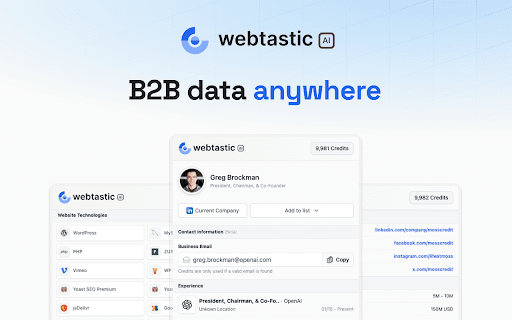 Webtastic AI: B2B data anywhere thumbnail