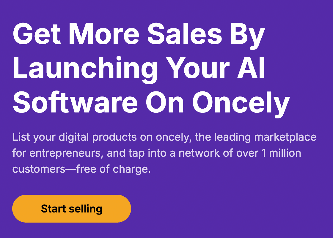 Sell on Oncely thumbnail