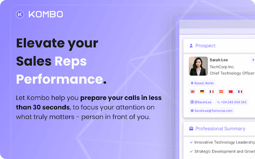 Kombo - Prepare your first call & email outreach in less than 30s thumbnail