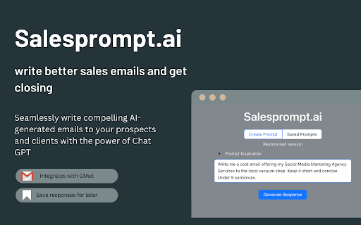 Salesprompt.ai - Sales Email w/ ChatGPT & AI thumbnail