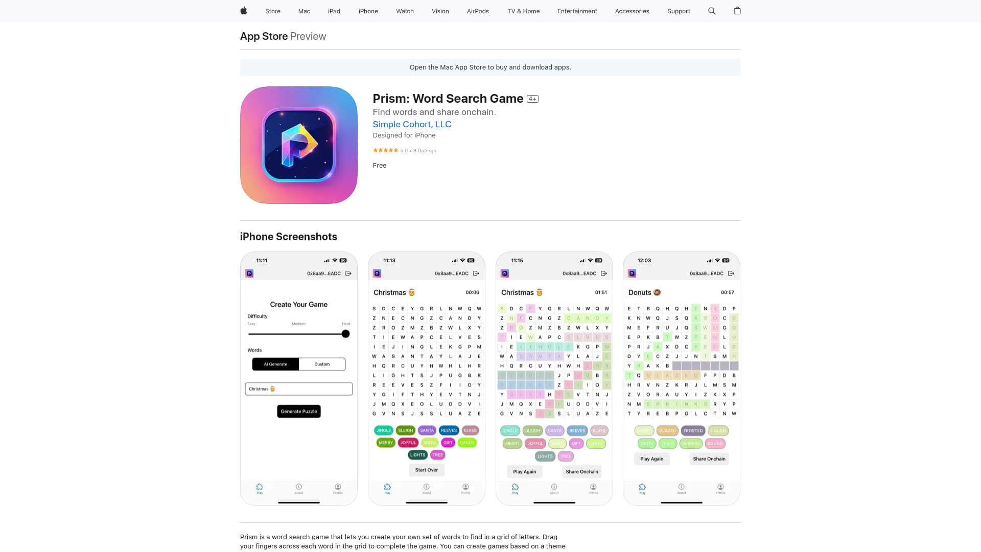 Prism: Word Search Game thumbnail
