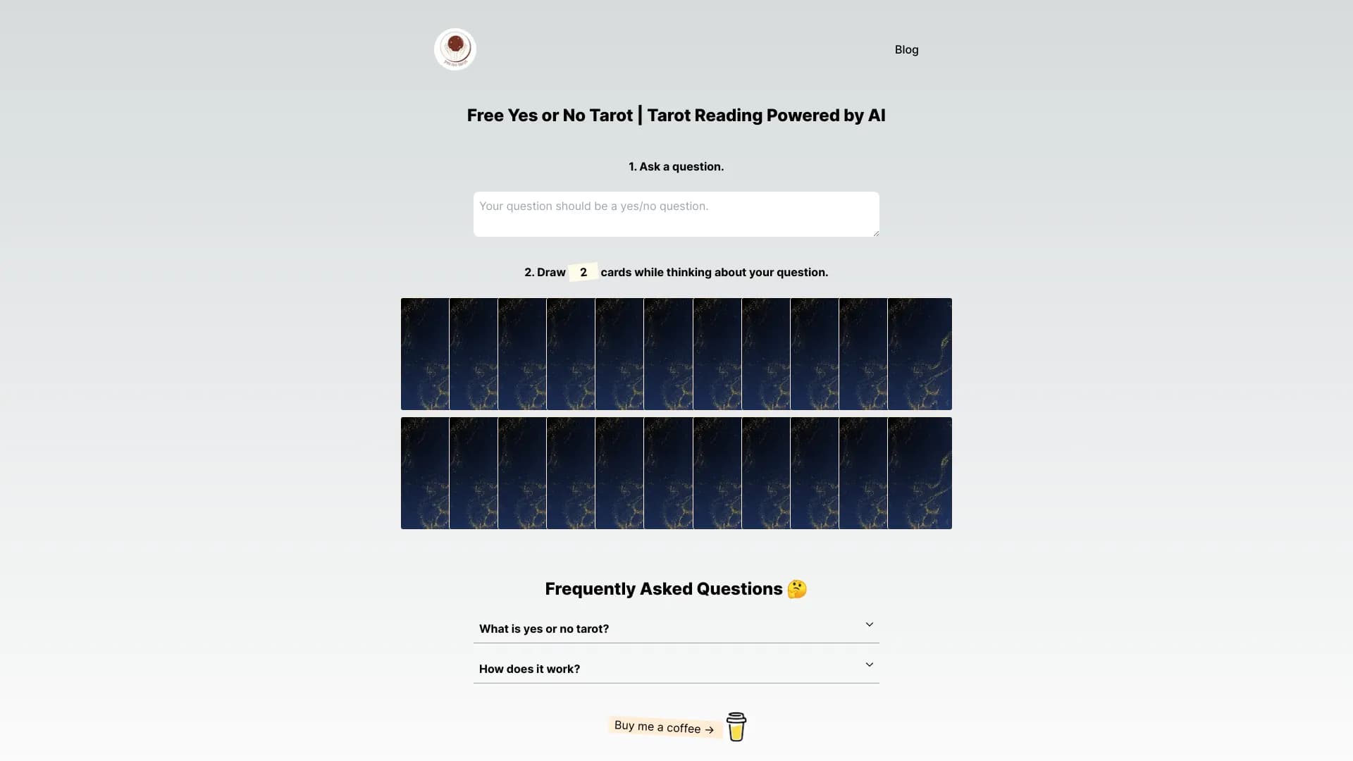 AI yes-or-no tarot reader thumbnail