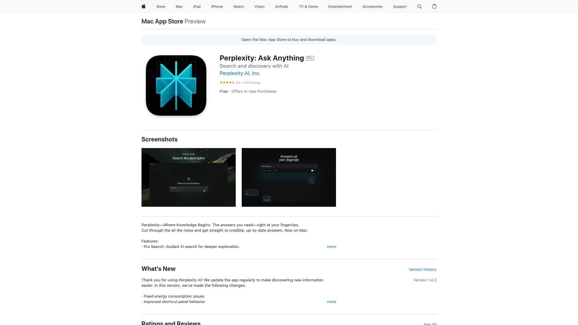 Perplexity for Mac thumbnail