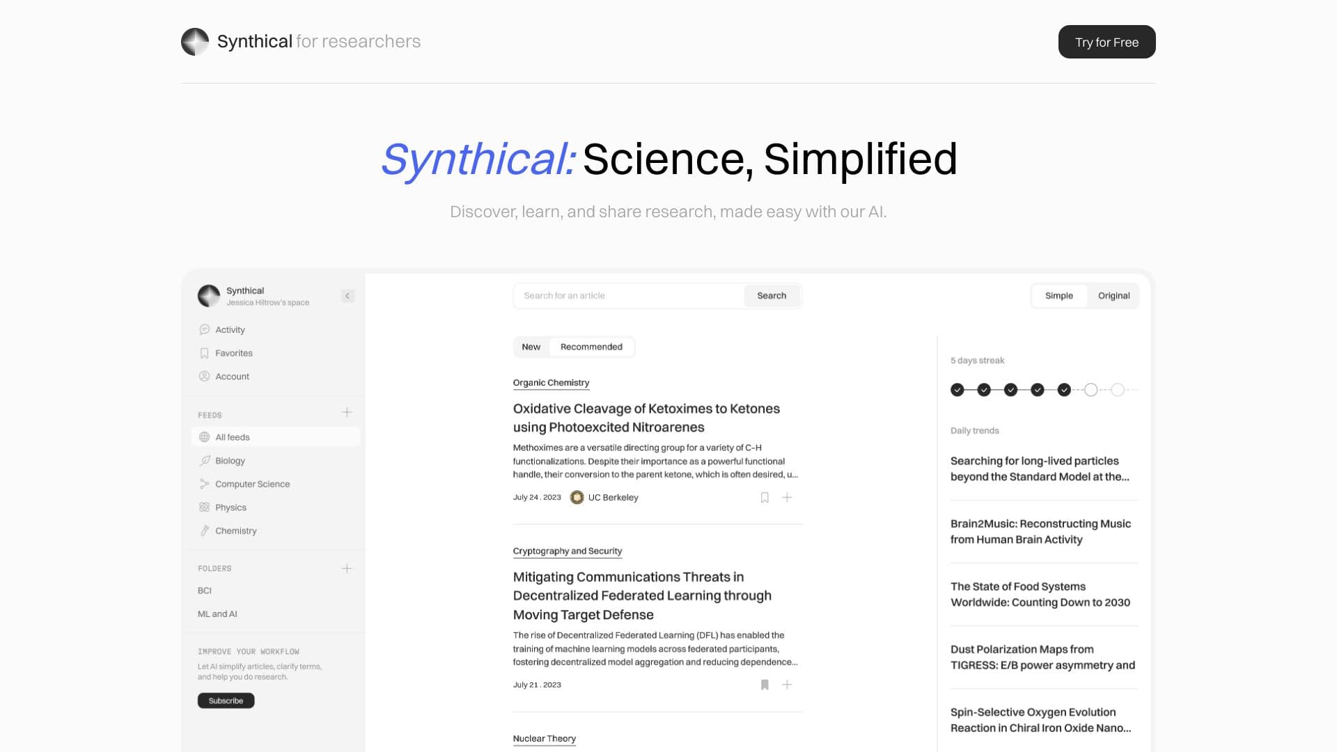 Synthical: Science, Simplified thumbnail