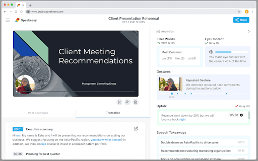 Speakeasy: AI powered speech coach thumbnail
