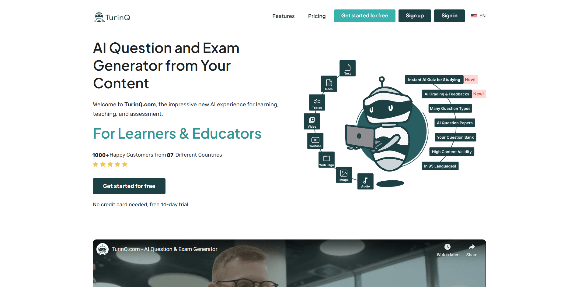 Turinq.com AI Question and Exam Generator thumbnail