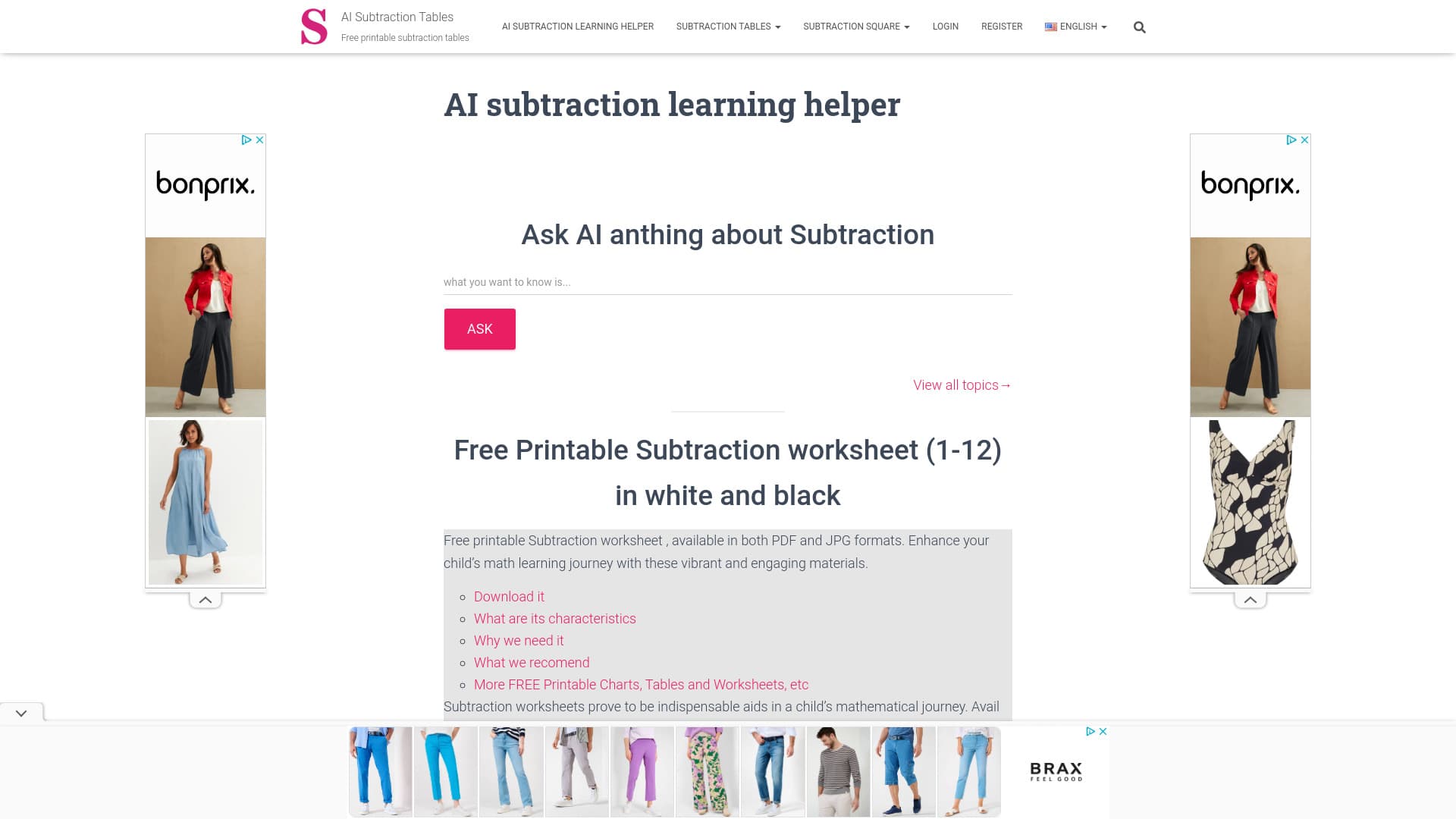 AI subtraction learning helper thumbnail