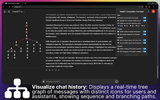 ChatGPT Conversation Tree Graph Visualizer - Dynamic & Interactive History thumbnail