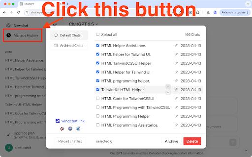 ChatGTP Batch Delete History thumbnail