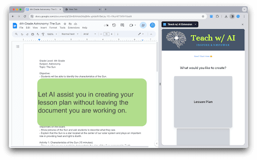 Teach w/ AI Chrome Extension thumbnail