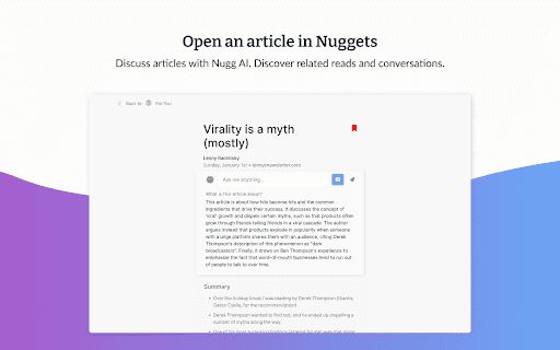 Nuggets - Related, Curated Reads & Discussion thumbnail