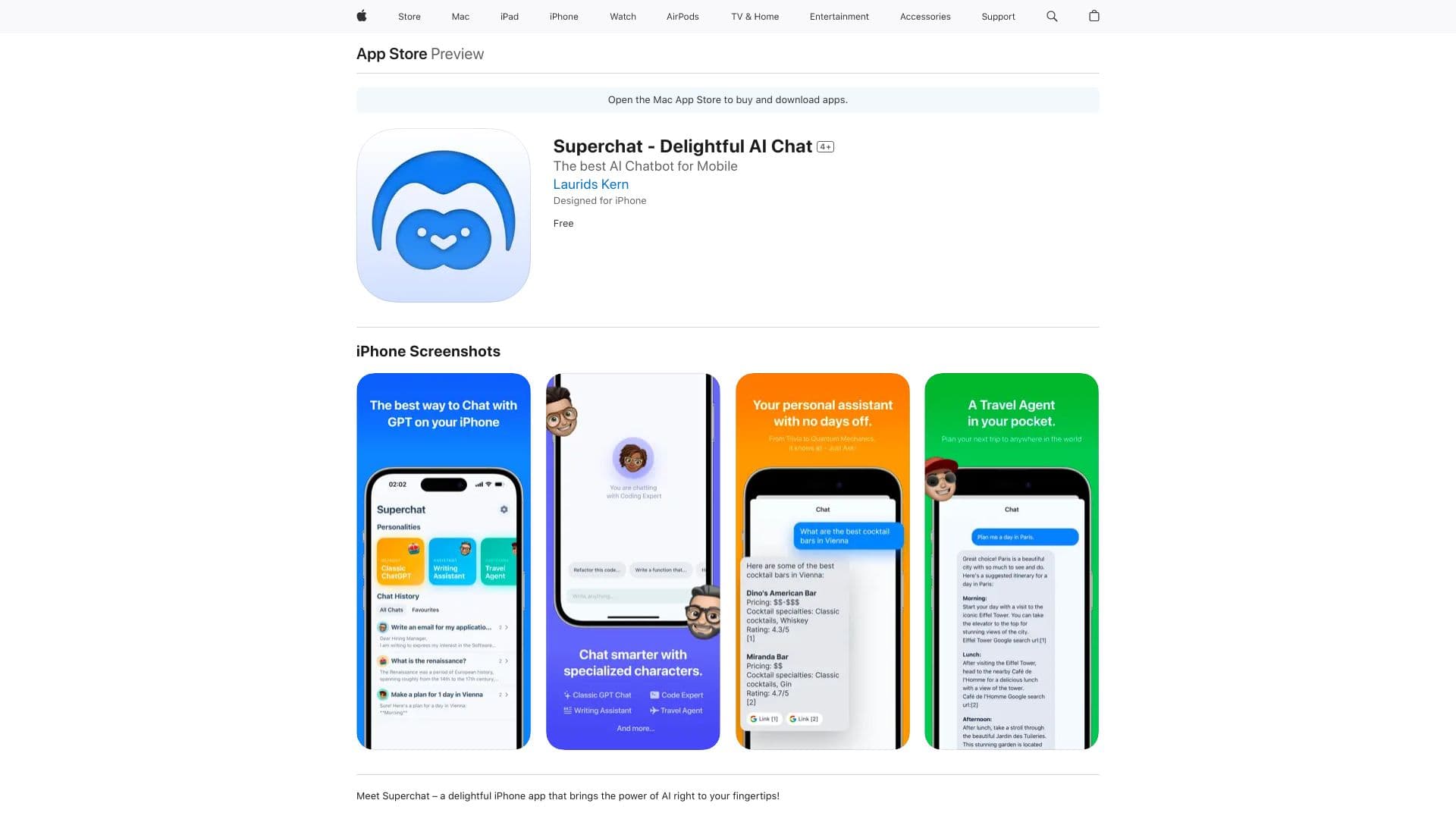 Superchat - ChatGPT for iPhone thumbnail