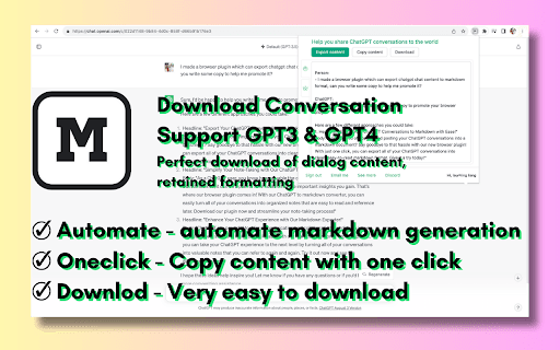 ChatGPT to Markdown thumbnail