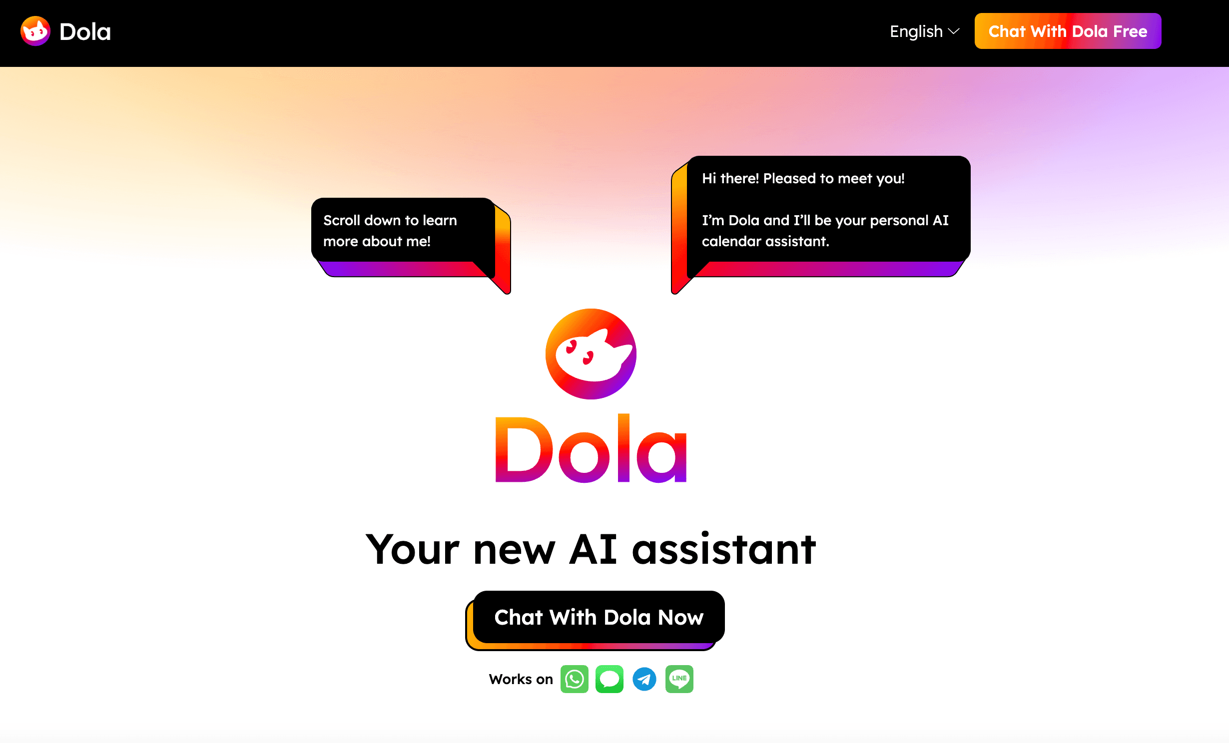 Dola: AI Calendar Assistant thumbnail