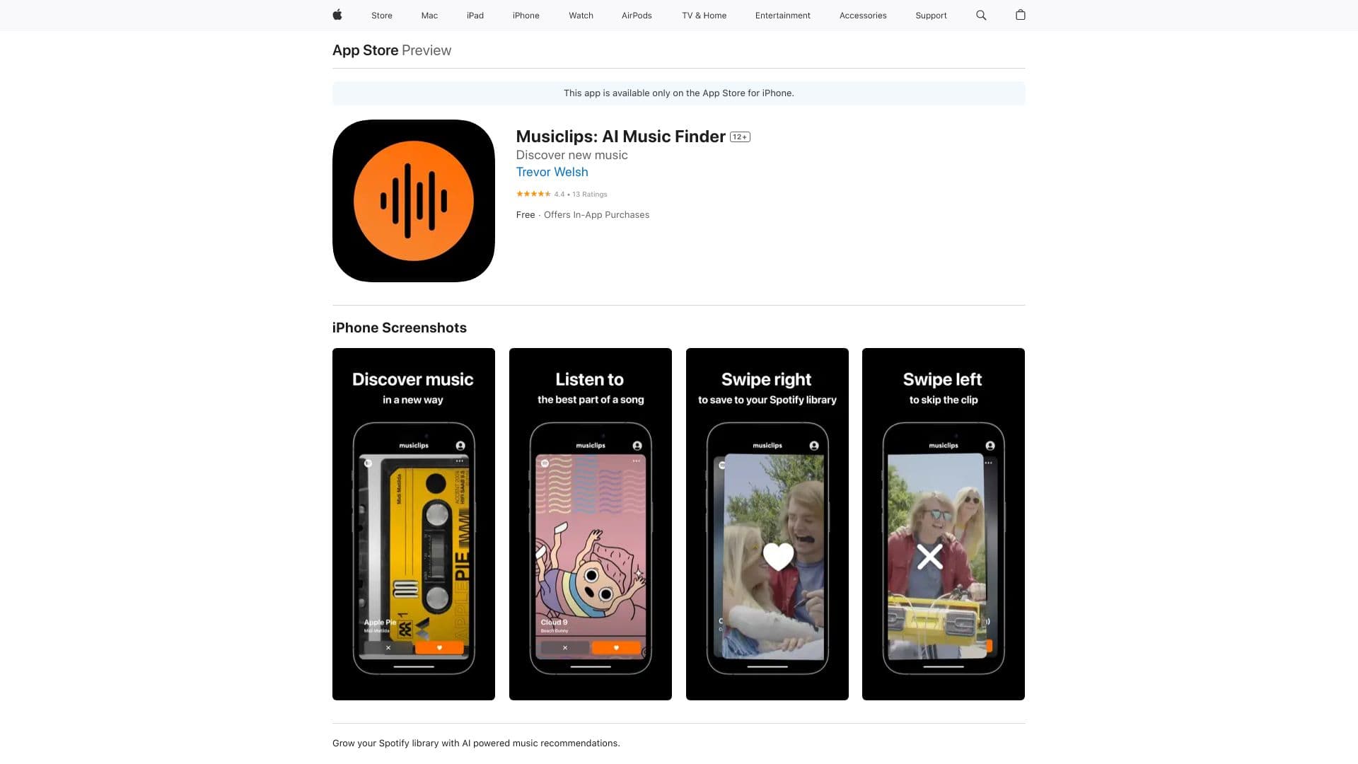 Musiclips: AI Music Finder for Spotify thumbnail