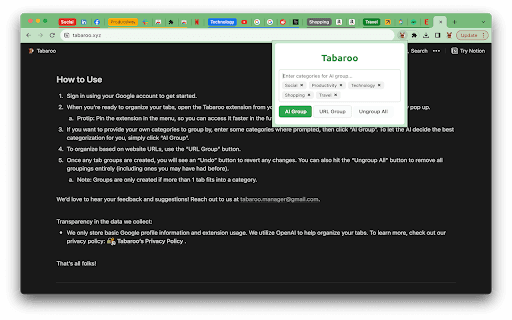 Tabaroo: AI Tab Manager thumbnail