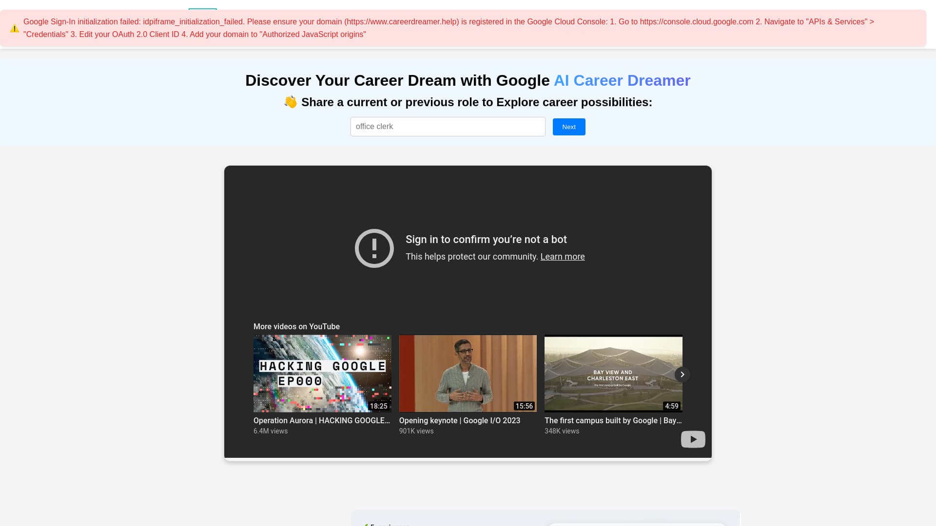 AI Career Dreamer thumbnail