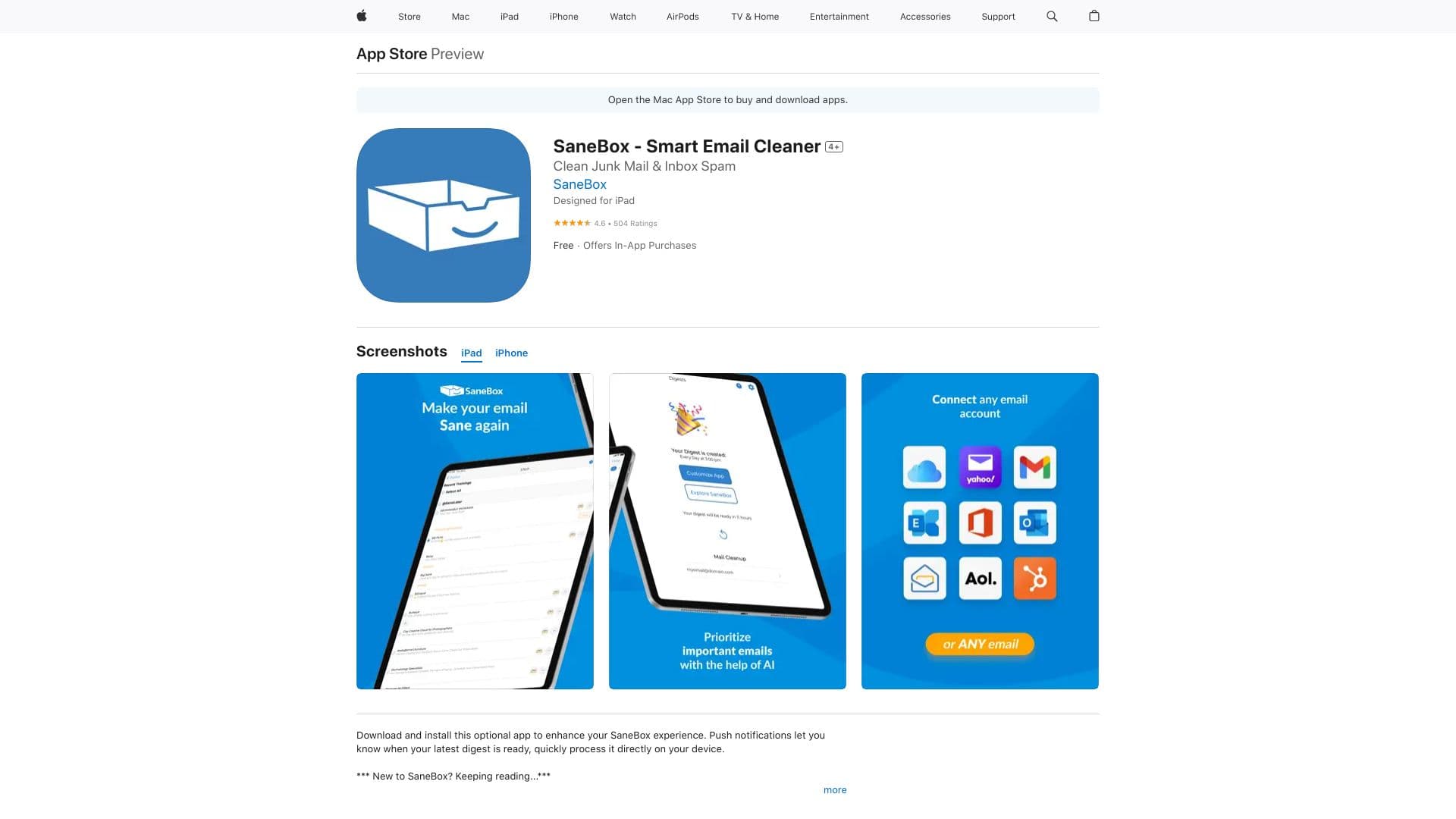 SaneBox iOS App thumbnail